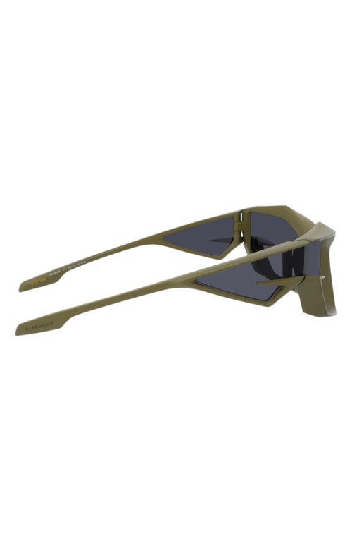 Shop Givenchy Geometric Sunglasses In Matte Dark Green/smoke