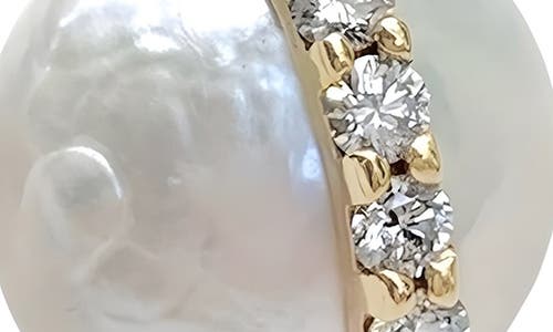 LESLIE PAIGE LESLIE PAIGE PERCHED CULTURED PEARL & DIAMOND RING