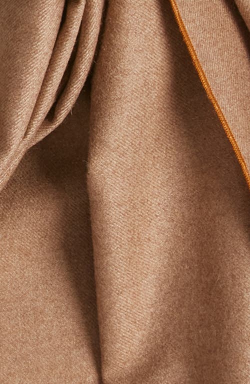 Clifton Wilson Solid Cashmere Scarf In Tan