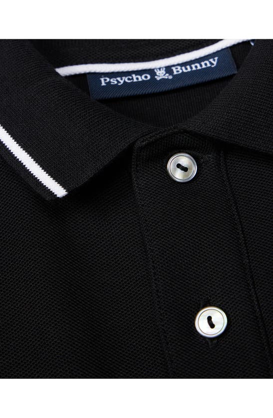 Shop Psycho Bunny Lenox Tipped Piqué Polo In Black