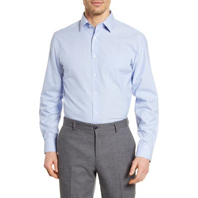 Nordstrom Shop Smartcare(TM) Traditional Fit Stripe Dress Shirt - Blue