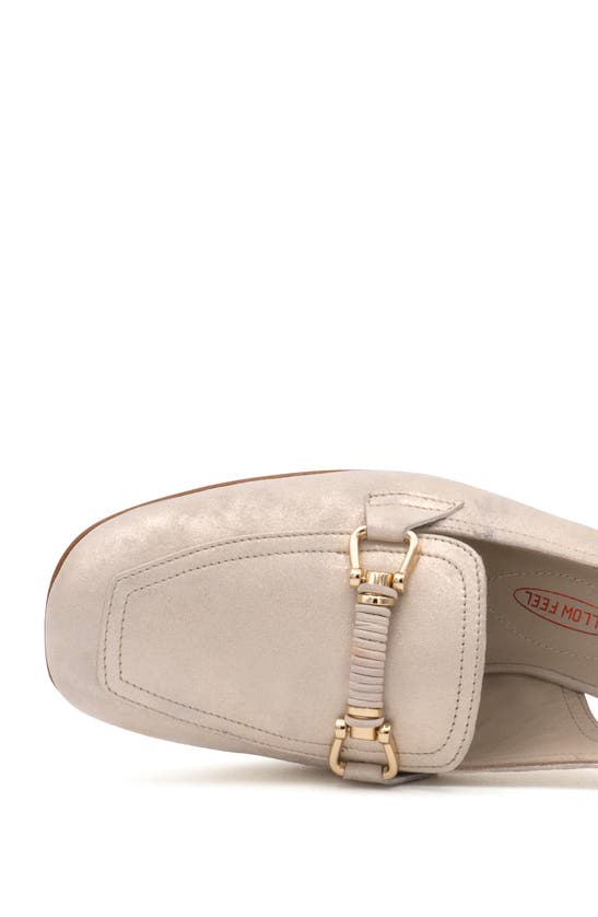 Amalfi By Rangoni Bormio Slingback Bit Loafer Pump In Agean Cream - Platinum Orn