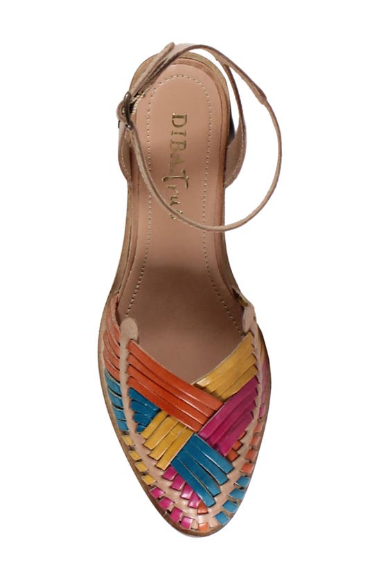 Diba True Shootin Star Ankle Strap Sandal In Tan/ Bright Multi