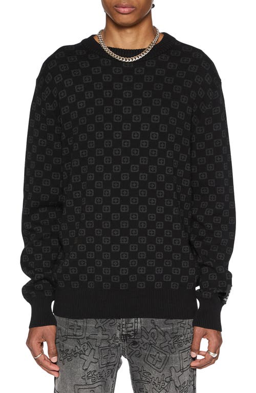 Ksubi Box Jacquard Sweater in Black 