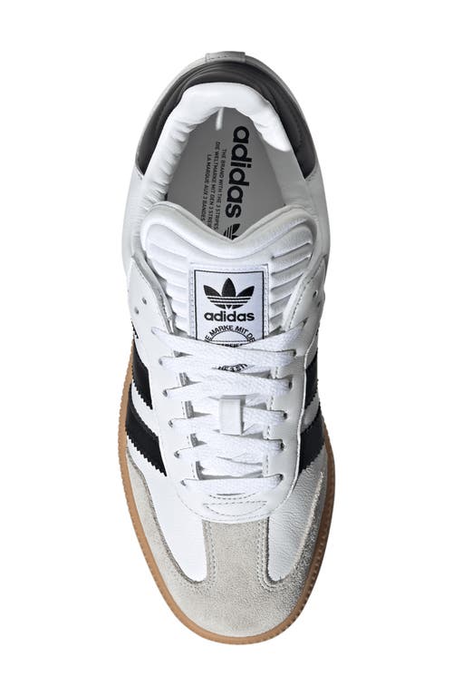 Adidas Originals Samba Lt Leather Low-top Sneakers In White/black/gum