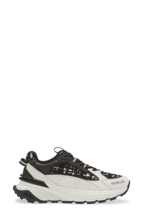 Moncler Lite Runner Low Top Sneaker In White/black