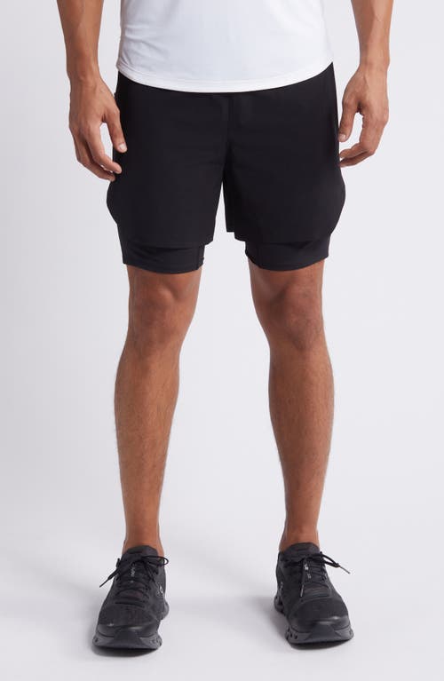 Aerotex Hybrid Liner Shorts in Black/Black