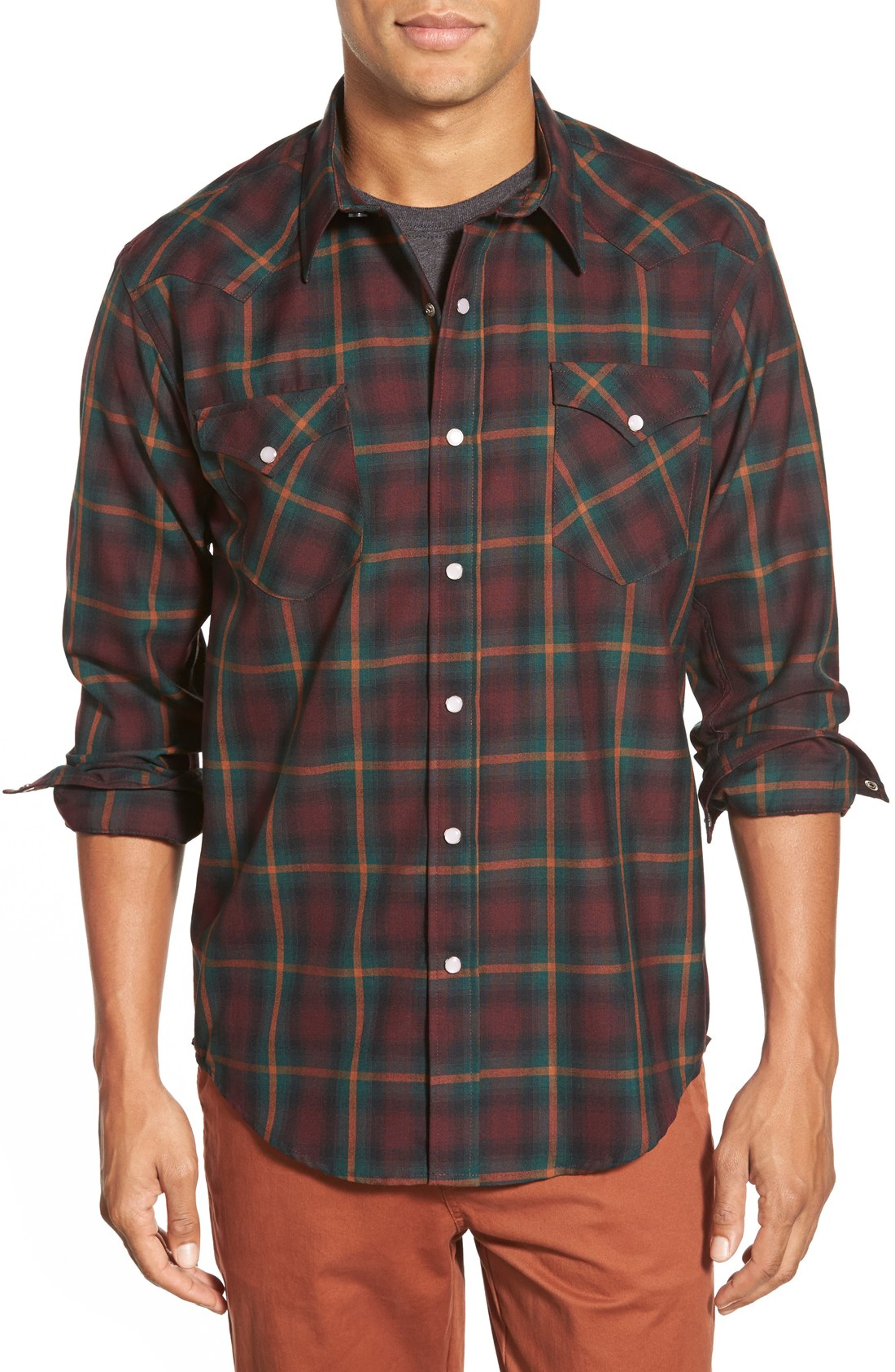 Pendleton 'Epic' Plaid Wool Western Flannel Shirt | Nordstrom