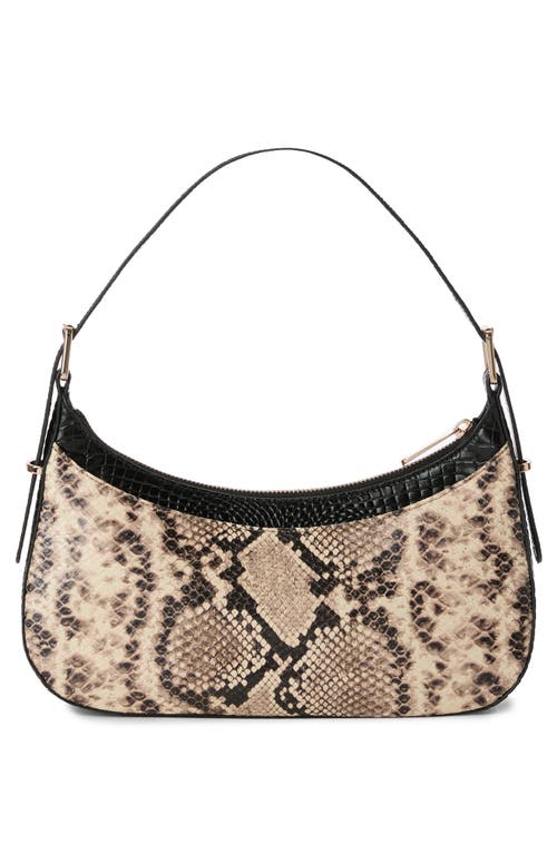 Shop Brahmin Kyrie Embossed Leather Shoulder Bag In Ivory Multi