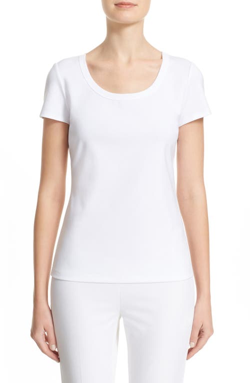 Lafayette 148 New York Scoop Neck Cotton Tee at Nordstrom,