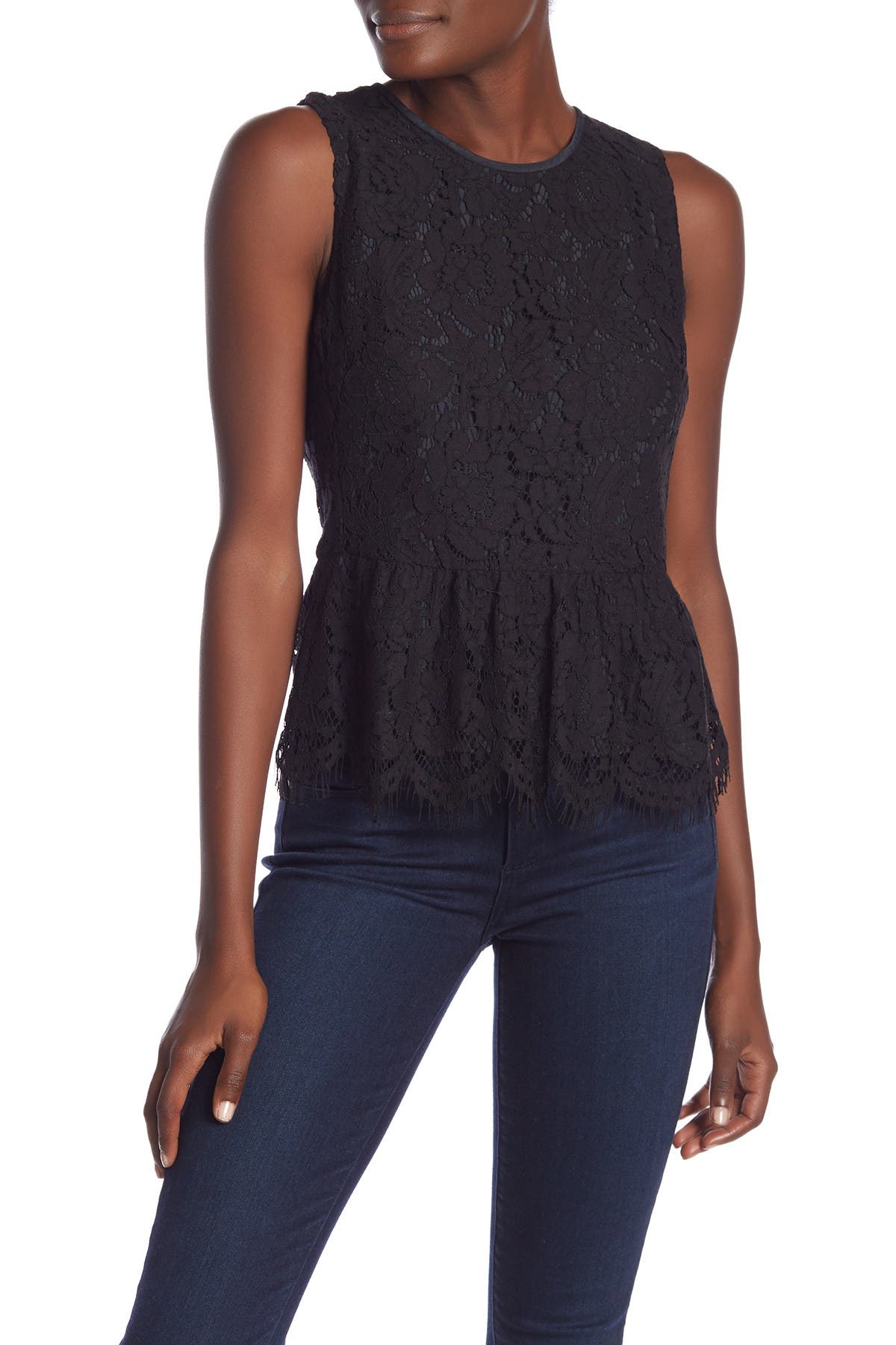 J. Crew | Lace Peplum Top | Nordstrom Rack