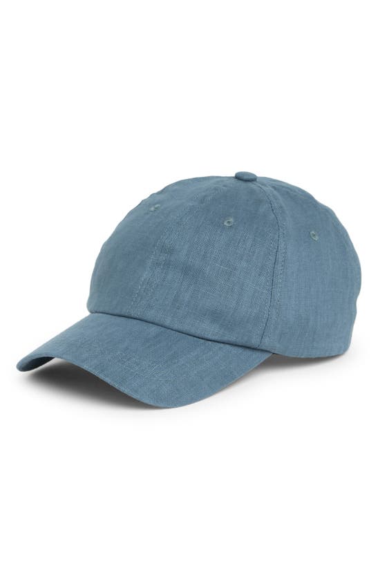 Melrose And Market Linen Baseball Cap In Blue Vintage
