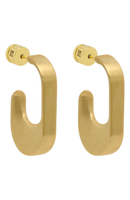 Mahattan Huggie Hoop Earrings in Gold