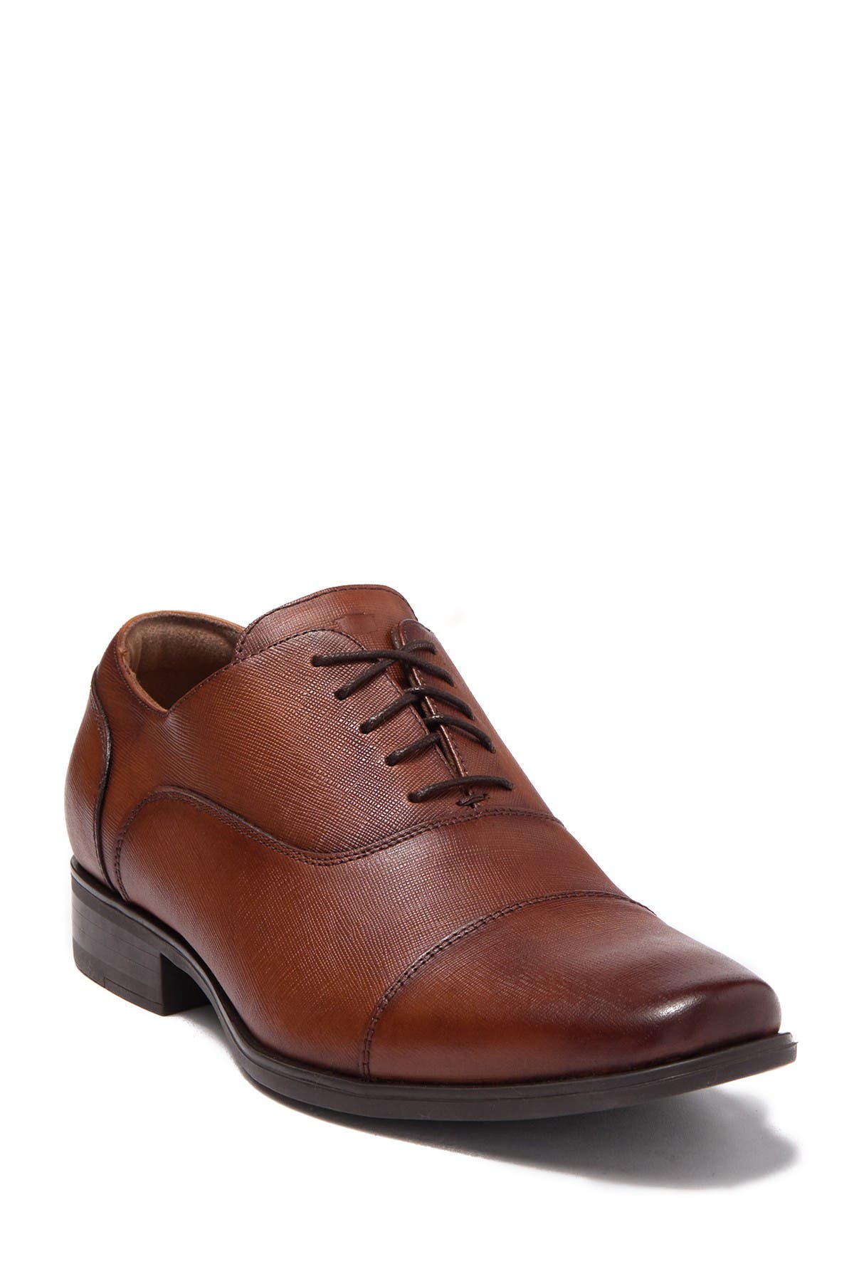 leather cap toe oxford dress shoe