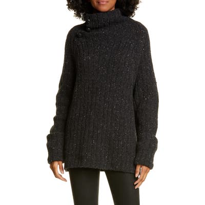 Rag & Bone Klark Ribbed Wool Blend Mock Neck Sweater