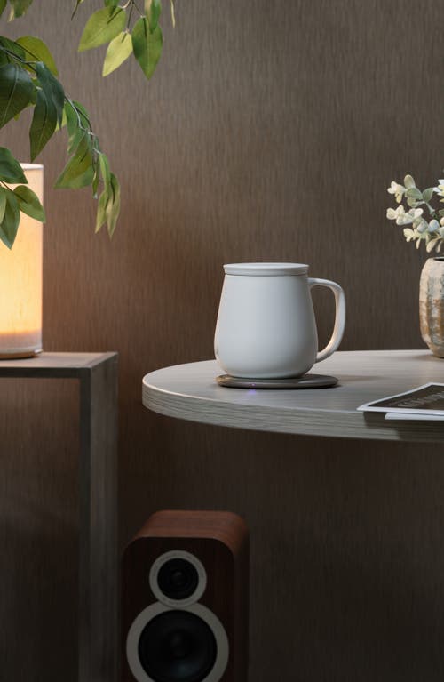 Ohom Ui+ Mug & Warmer Set In Jasmine White