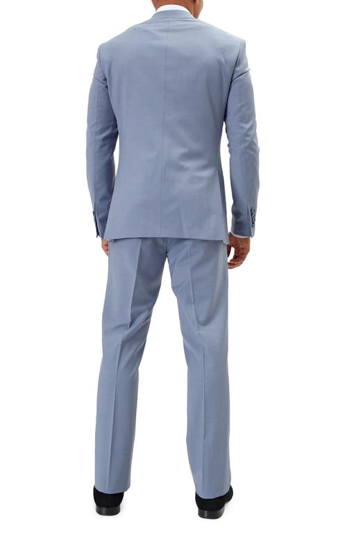 Ron Tomson Super 120s Wool Double Breasted Tuxedo Jacket In Monument