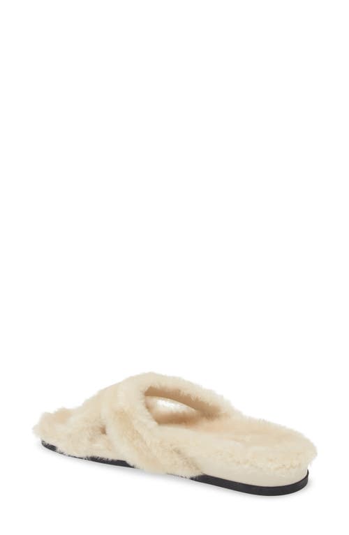 MANOLO BLAHNIK MANOLO BLAHNIK CHILPA GENUINE SHEARLING SLIDE SANDAL