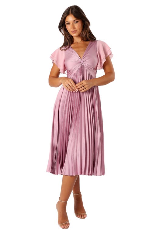 Petal And Pup Petal & Pup Nova Flutter Sleeve Midi Dress In Pink