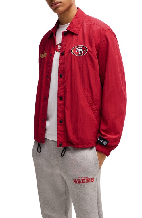 Shop Hugo Boss Boss X Nfl Otto Jacket In San Francisco 49ers