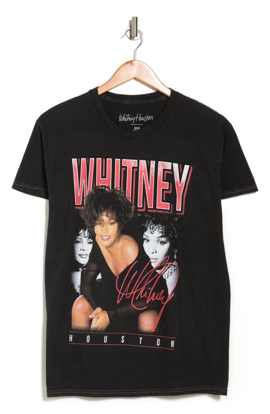 Philcos Whitney Houston Collage T-shirt In Black Mineral Wash | ModeSens