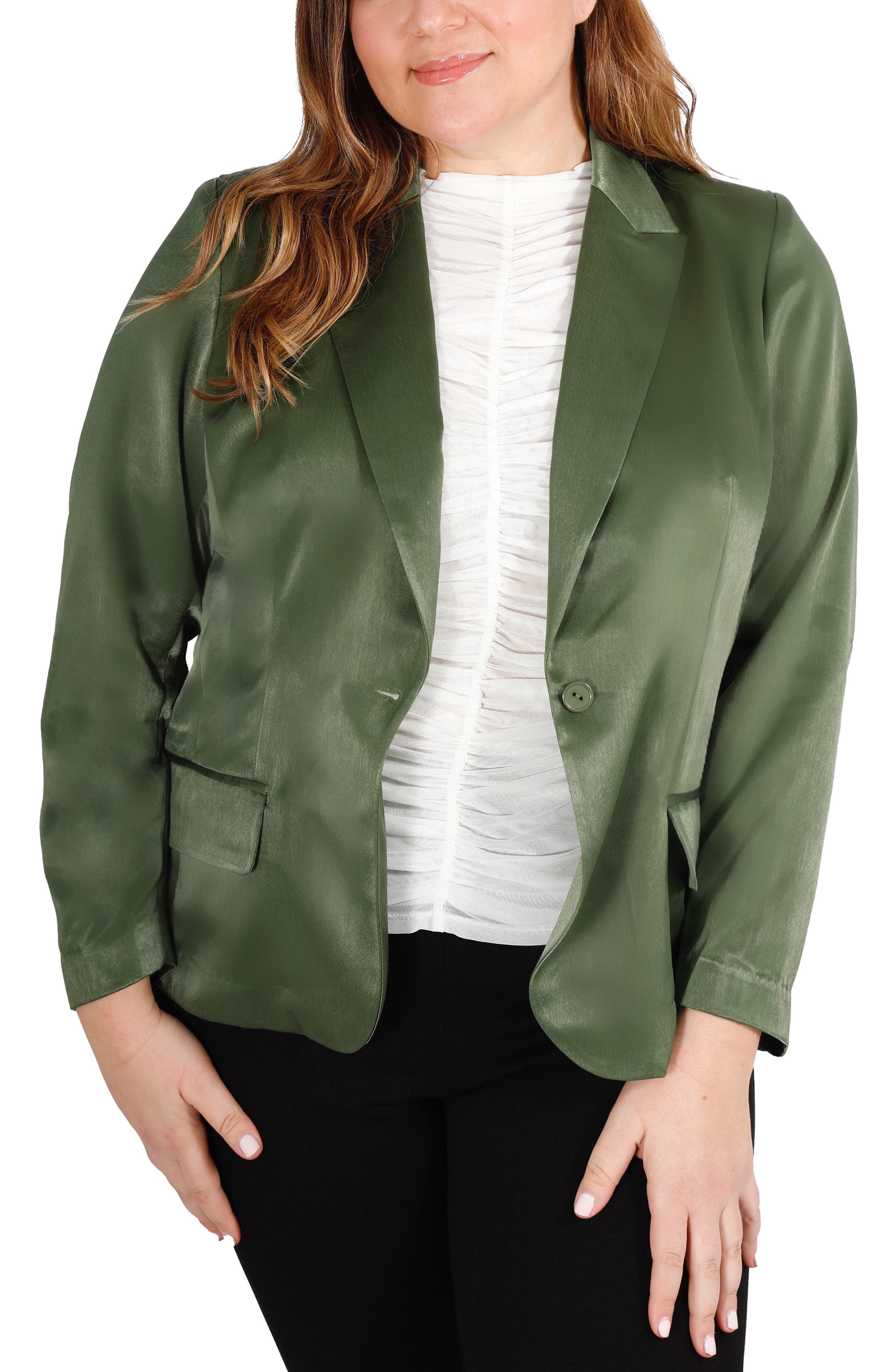 plus size olive green coat