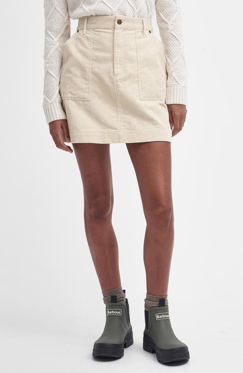 Barbour Anya Corduroy Mini Skirt In Pepper Brown