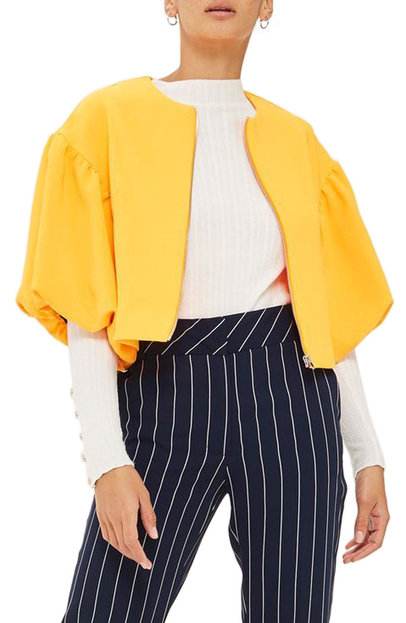Puff sleeve crop jacket Clearance