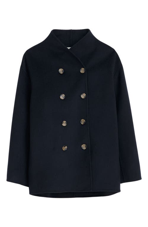 Shop Alex Mill Sophia Wool Blend Coat In Dark Navy