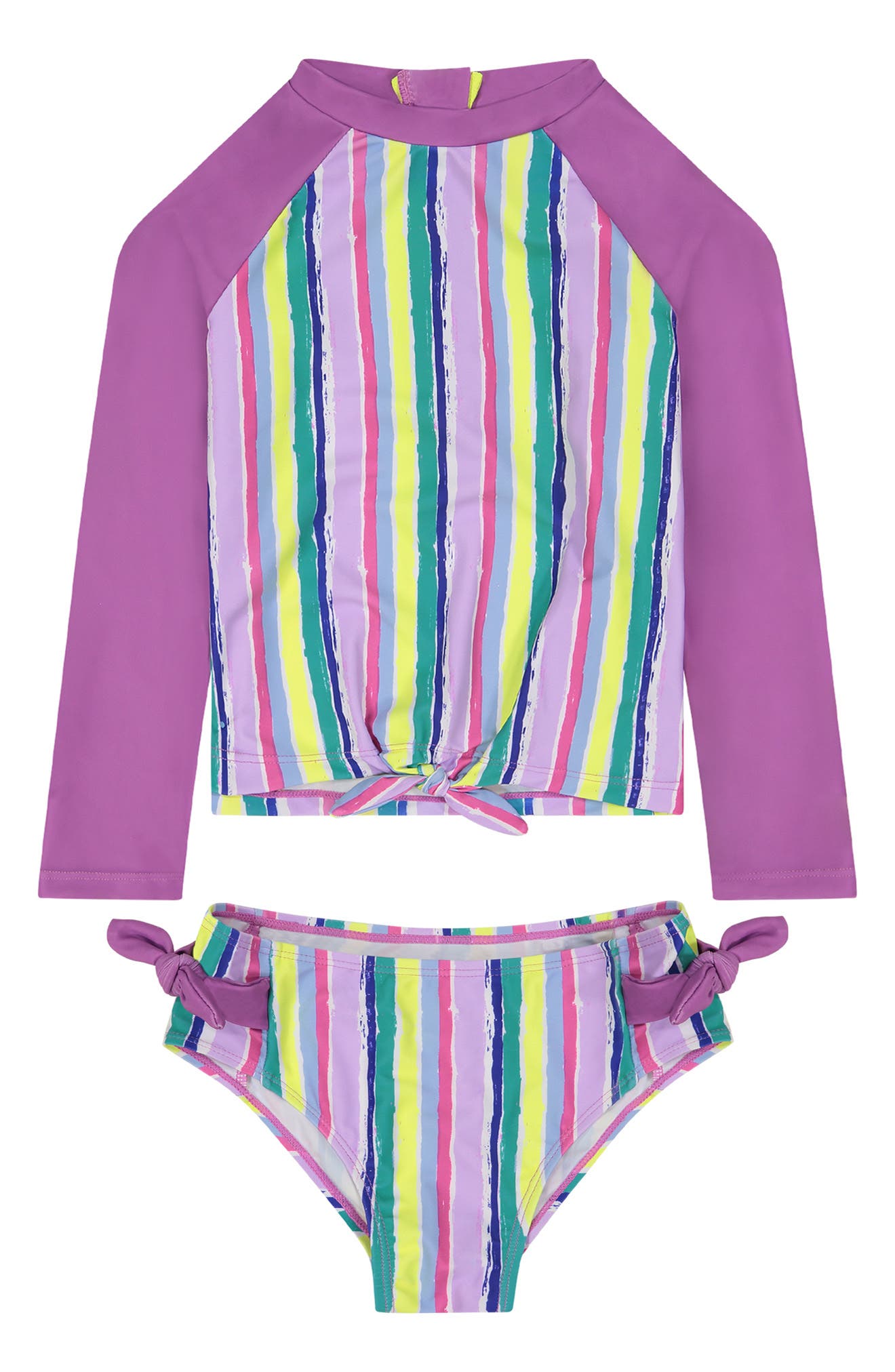Baby Girl Light Pink Rosettes Bikini Swimwear Swimsuit Tutu 3PC set 4 Size 2-7Y 