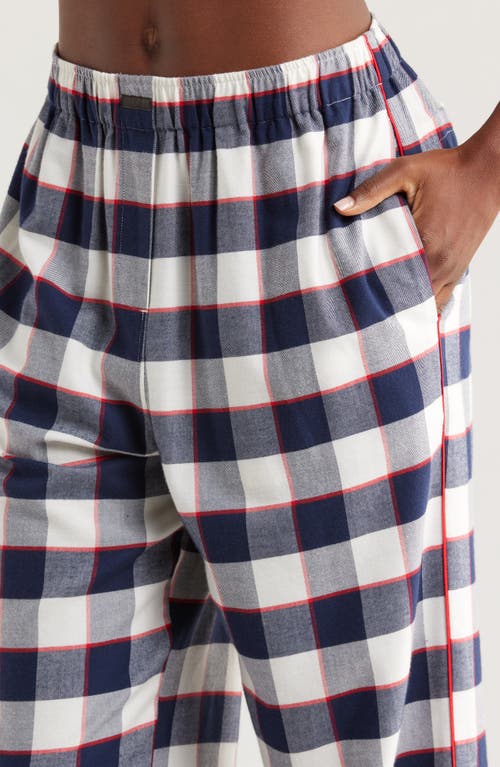Lunya Check Cotton & Modal Flannel Pajamas In Alpine Plaid