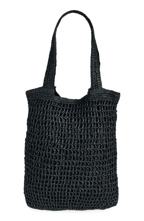 Shop Collection Xiix Straw Tote Bag In Black