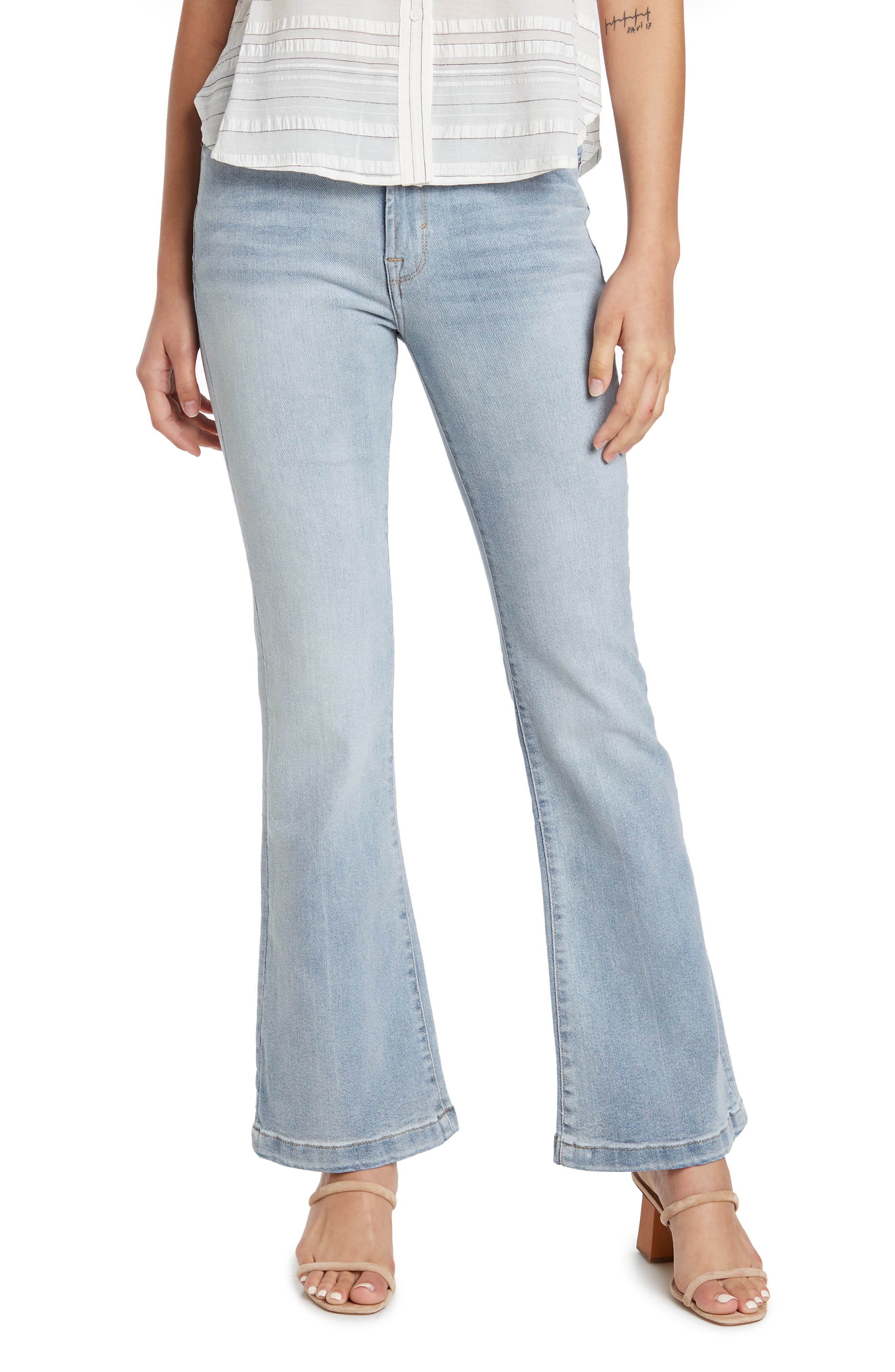 kensie High Rise Flared Jeans 