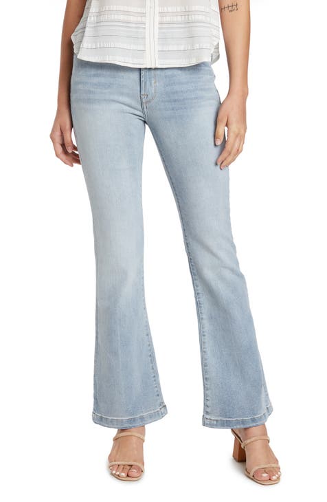 Kensie Jeans Womens Wide-leg Denim Blue High Rise Side Slit Distressed 8/29  New 