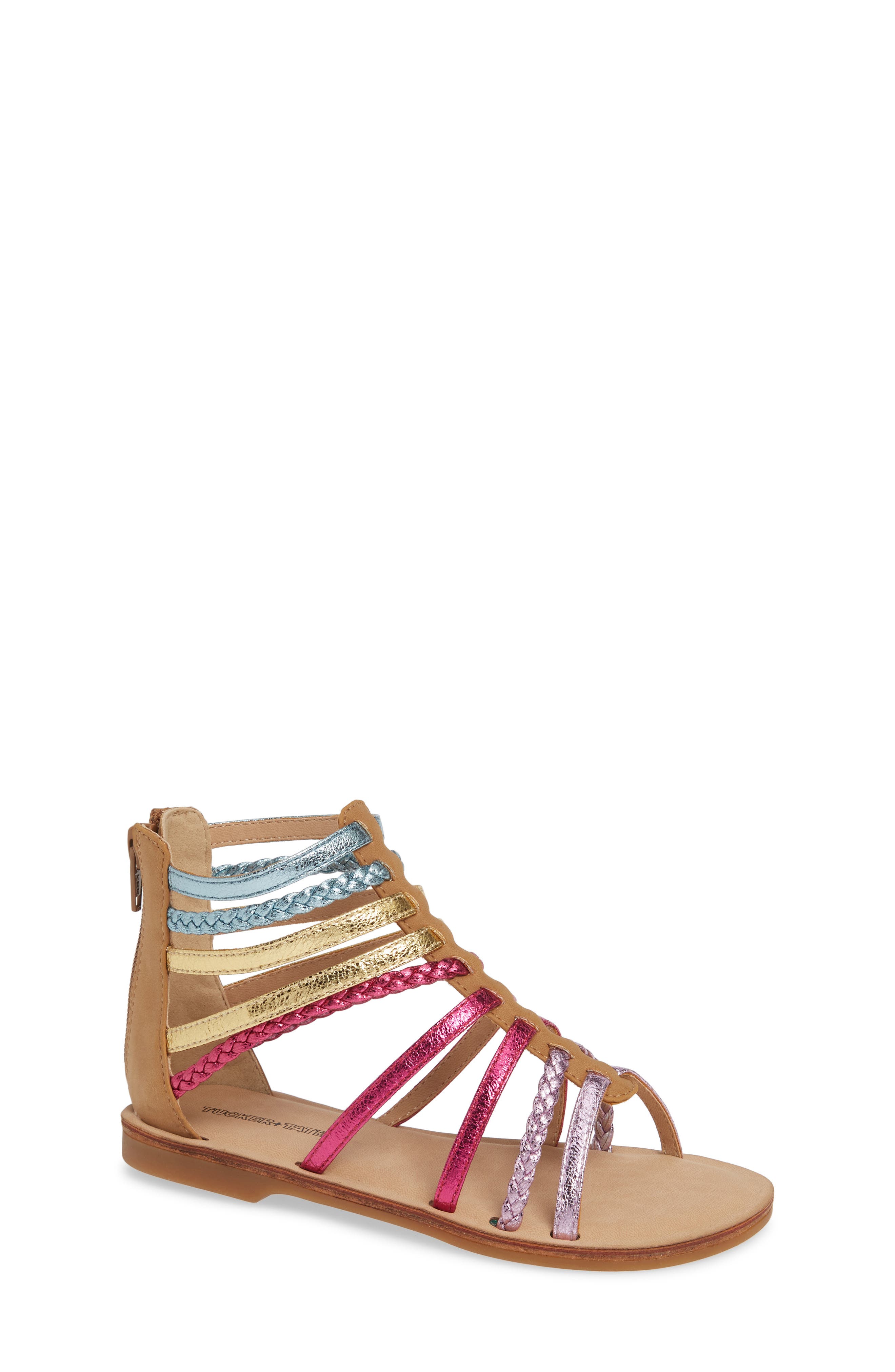 mini wedge braided gladiator sandals