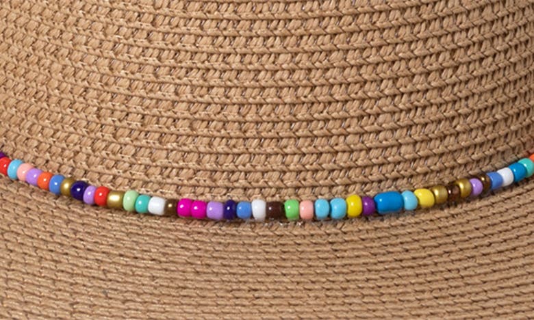 Shop David & Young Vacation Beaded Cowboy Hat In Light Brown