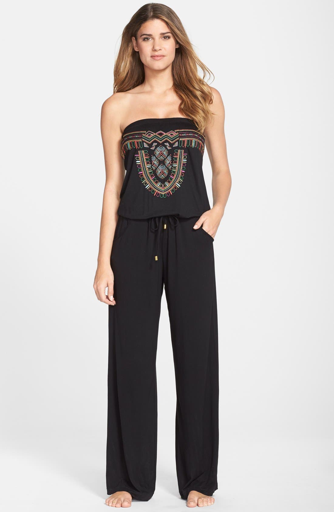 La Blanca Embroidered CoverUp Jumpsuit Nordstrom