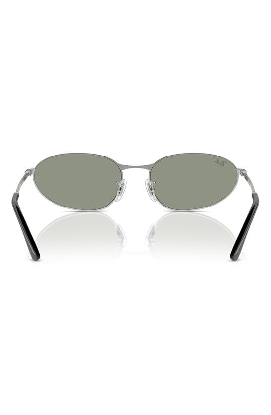 Shop Ray Ban Ray-ban 56mm Irregular Oval Sunglasses In Silver