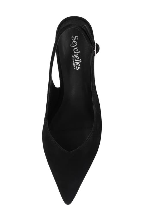 Shop Seychelles Candlelight Slingback Pointed Toe Kitten Heel Pump In Black