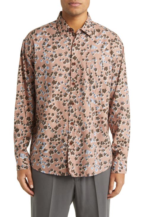 Deon 5655 Floral Cotton & Lyocell Button-Up Shirt