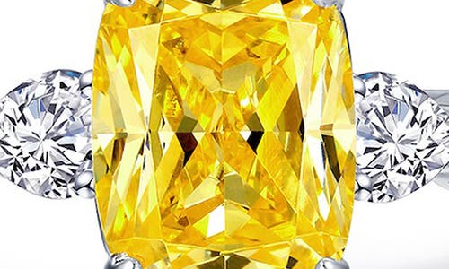 Shop Lafonn Cushion & Pear Simulated Diamond Ring In Yellow