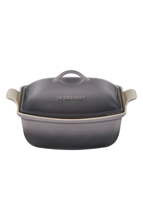 Le Creuset Heritage Stoneware Deep Covered Baker in Oyster at Nordstrom, Size 4.5 Qt