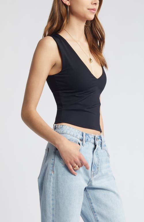 Shop Open Edit Smooth Edit V-neck Tank In Black