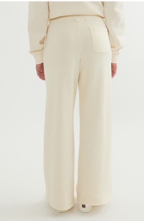 Shop Marine Layer Anytime Wide Leg Fleece Sweatpants In Antique