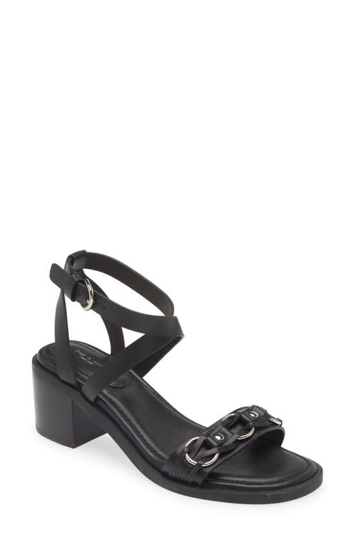 rag & bone Geo Chain Ankle Strap Sandal Black at Nordstrom,