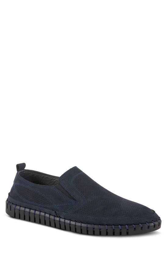 Spring Step Mateo Slip-on Sneaker In Navy Nubuck