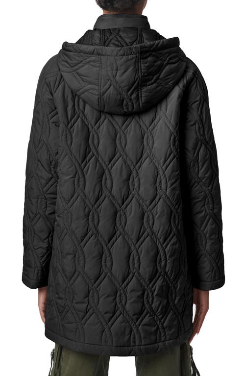 Shop Bernardo Arboretum Onion Quilted Hooded Jacket In Black