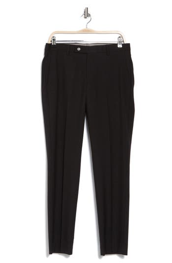 slim fit dress slacks Slim Fit Flat Front Pre-Hemmed Dress Pants (Beige) OS-900 38x30
