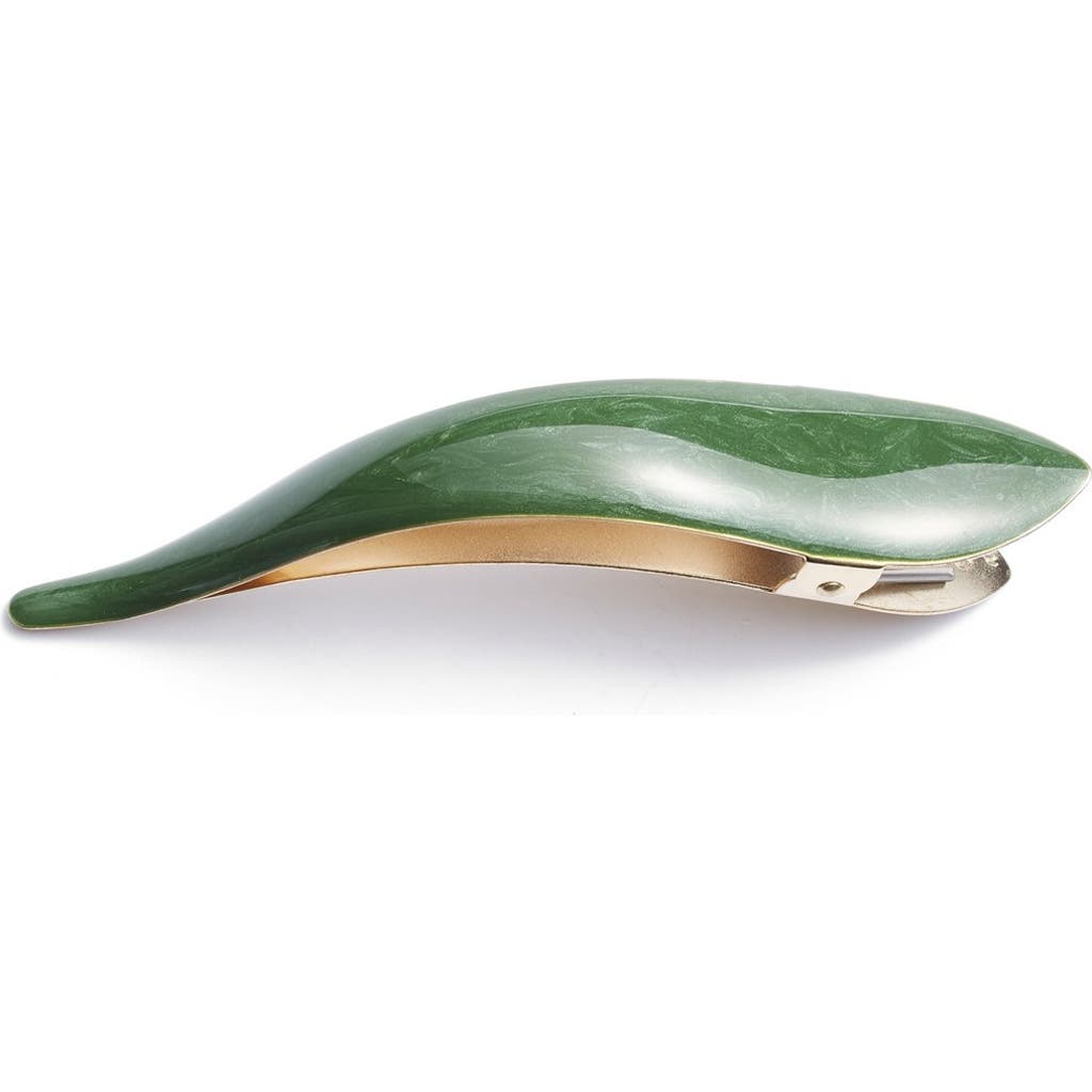 Ficcare Maximas Silky Hair Clip In Pearlized Jade/gold