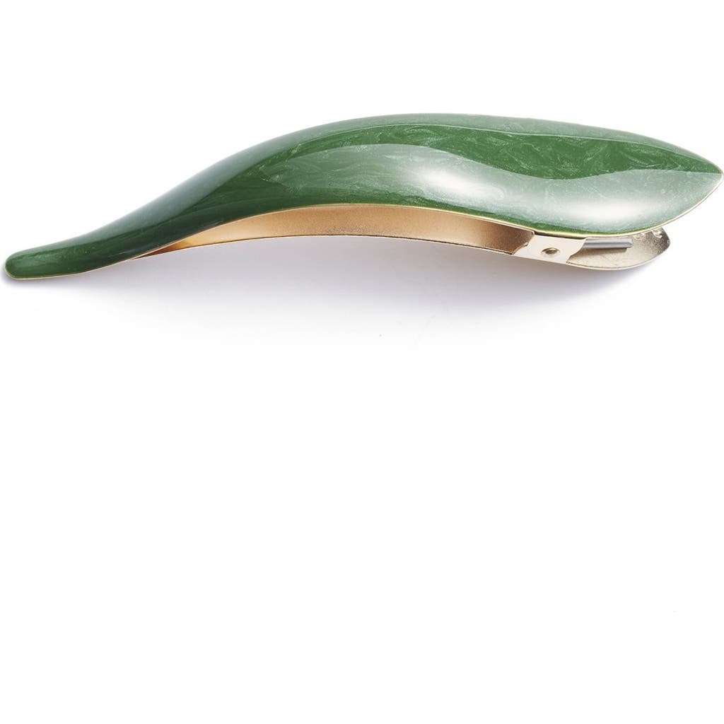 Ficcare Maximas Silky Hair Clip In Pearlized Jade/ Gold
